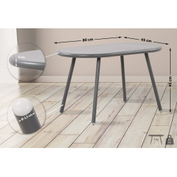 Table basse Velva, gris foncé
