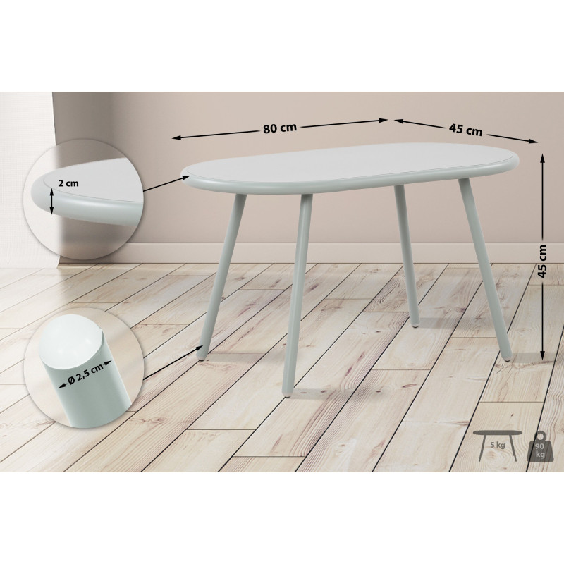 Tavolino da caffè Velva, turchese