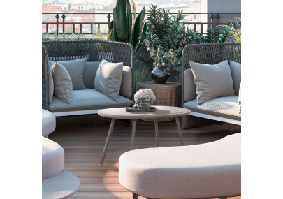 Table basse Velva couleur taupe