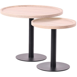 Ensemble de tables d'appoint en chêne Aspen