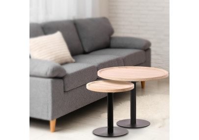 Ensemble de tables d'appoint en chêne Aspen