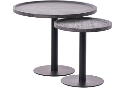 Ensemble de tables d'appoint gris Aspen