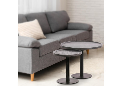Ensemble de tables d'appoint gris Aspen