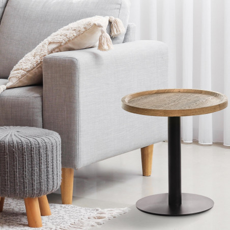 Mesa auxiliar Aspen M, marrón