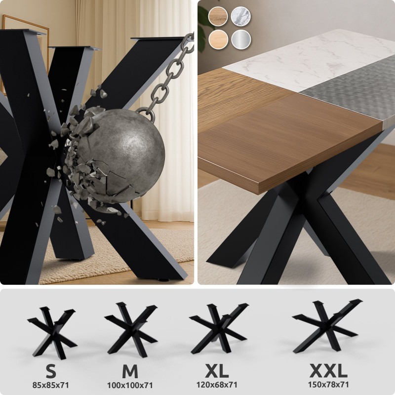 Pies de mesa Harlan 85x85x71 negros