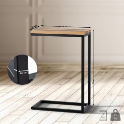 Tavolino Manteo 46x25x67 cm rovere