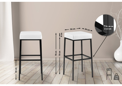 Tabouret de bar Montréal B80 branco
