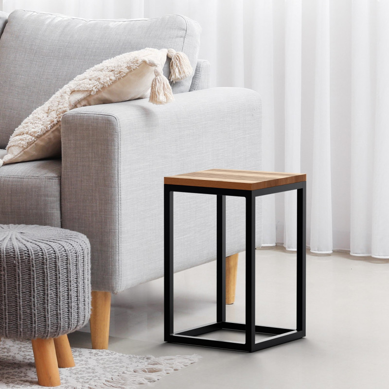 Table d'appoint Manteo 30x30x50 cm chêne