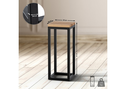 Table d'appoint Manteo 20x20x50 cm chêne