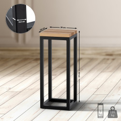 Table d'appoint Manteo 20x20x50 cm chêne