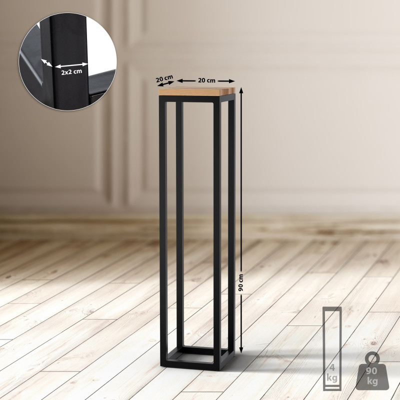 Tavolino Manteo 20x20x90 cm rovere