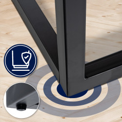 Tavolino Manteo 20x20x90 cm rovere