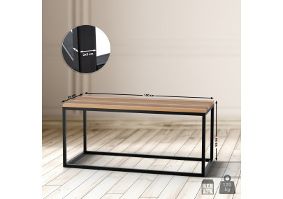 Table basse Manteo 100x45x50 cm chêne