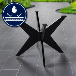 Pés de mesa Delmont 95x95 cm pretos