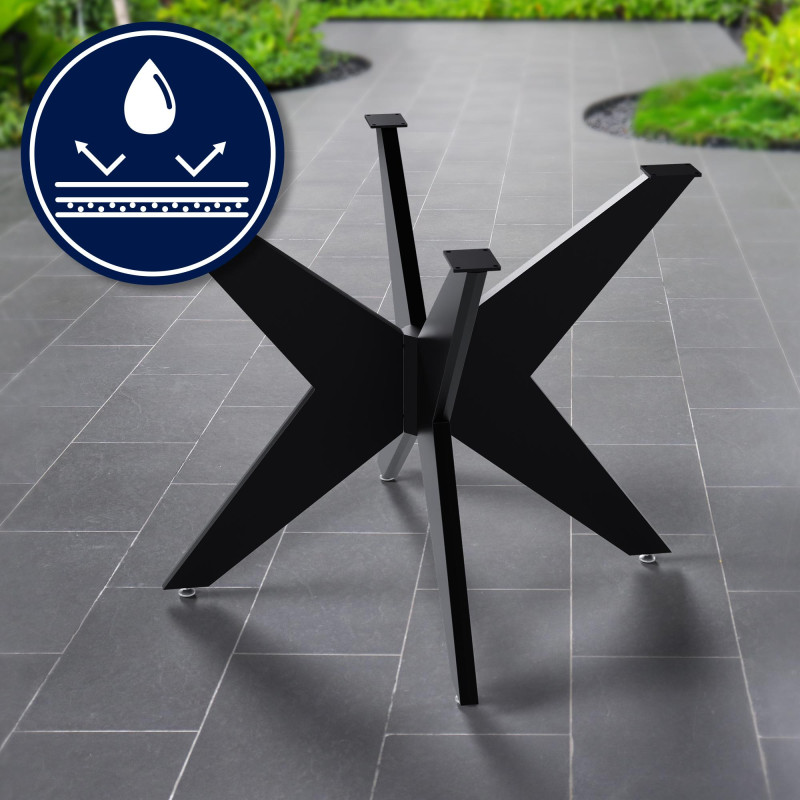 Pés de mesa Delmont 95x95 cm pretos