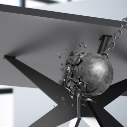 Pés de mesa Delmont 95x95 cm pretos