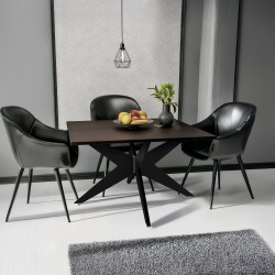 Pies de mesa Delmont 130x130 cm negros