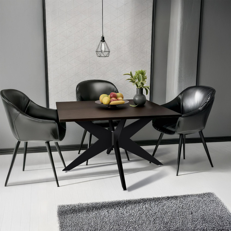 Pies de mesa Delmont 130x130 cm negros