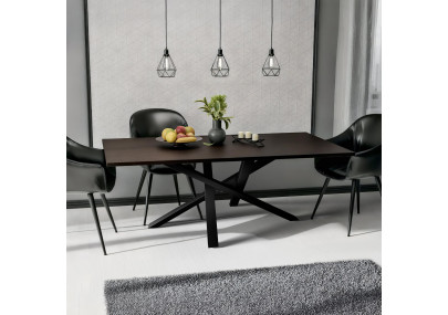 Pieds de table Finney 140x70x72 noirs