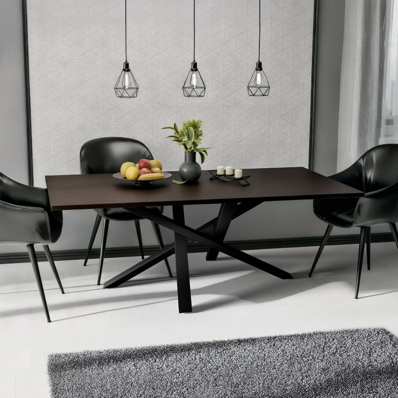 Pies de mesa Finney 140x70x72 negros
