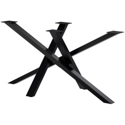 Pieds de table Finney 140x70x72 noirs