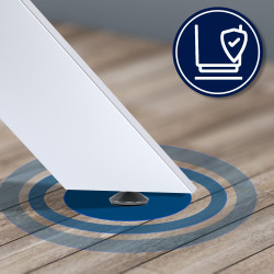 Pieds de table Biloxi 100x100 cm blancs