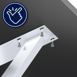 Pieds de table Biloxi 100x100 cm blancs