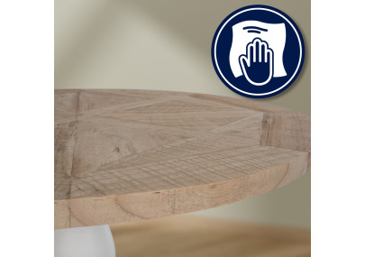 Table de salle à manger Roswell 90 cm naturel/blanc