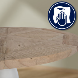 Tavolo da pranzo Roswell 90 cm naturale/bianco