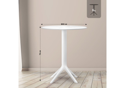 Table ronde Lacota, 60 cm, blanche