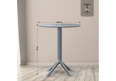 Table ronde Lacota, 60 cm de diamètre, anthracite