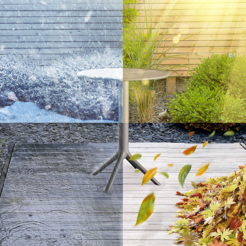 Tavolo rotondo Lacota, 60 cm di diametro, antracite