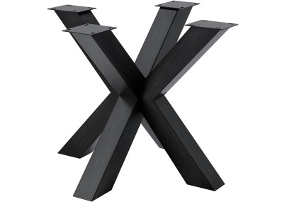 Pieds de table Harlan 85x85x71 noir industriel