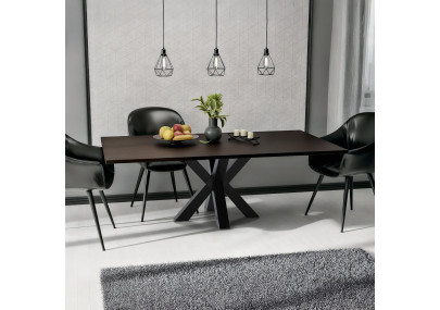 Pieds de table Harlan 85x85x71 noir industriel