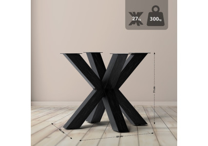 Pies de mesa Harlan 85x85x71 negro industrial