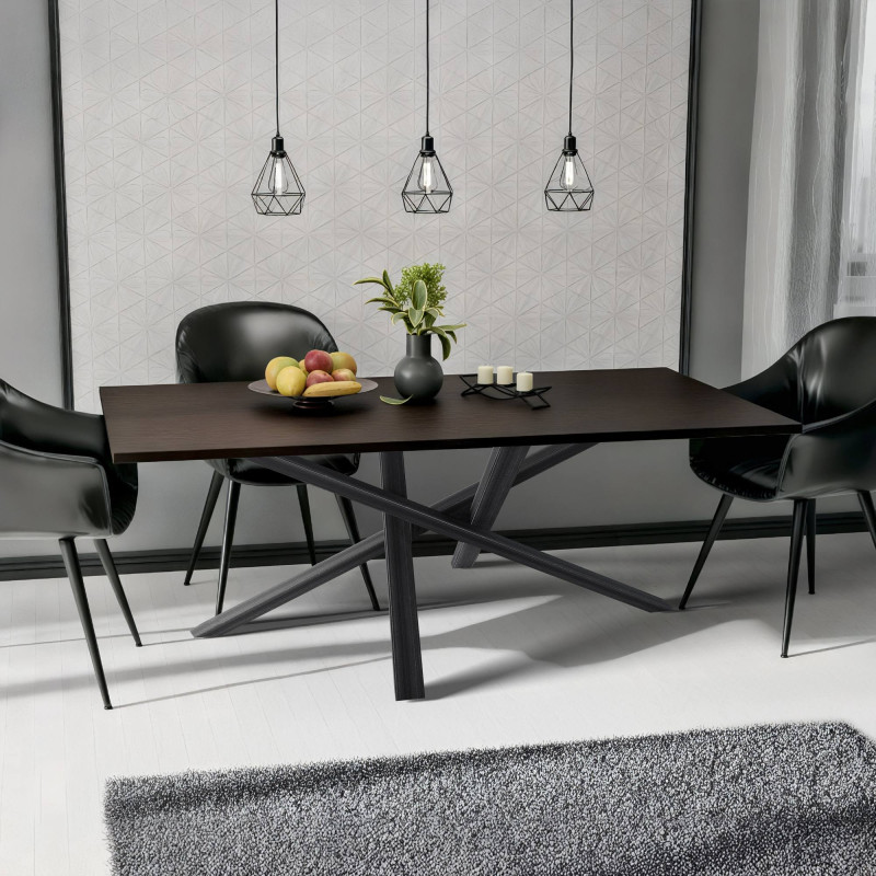 Piedi da tavolo Finney 160x80x72 nero antico