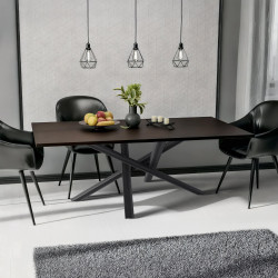 Pés de mesa Finney 140x70x72 preto antigo