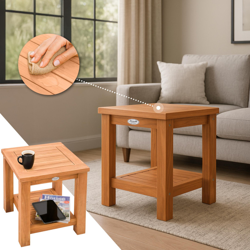 Tavolino in teak Keaton