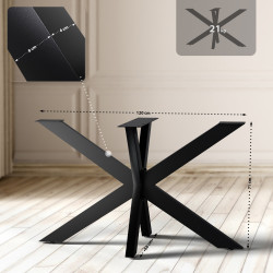 Piedi da tavolo Hardwick 120 x 68 x 71 cm neri