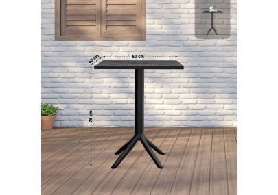 Table Nuvela 60x60 cm noire