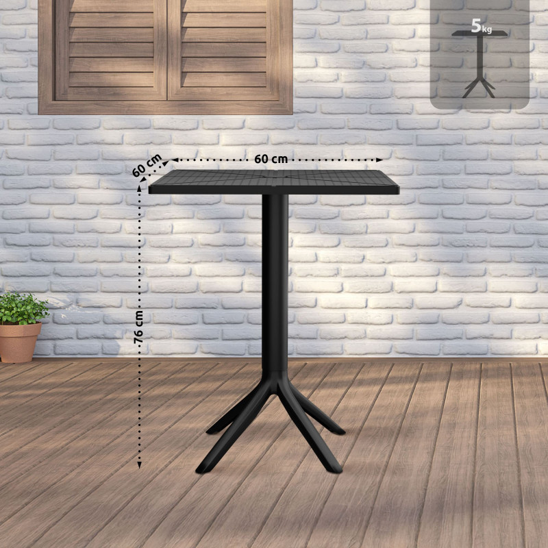 Tavolo Nuvela 60x60 cm nero