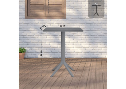 Tavolo Nuvela 60x60 cm grigio scuro