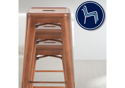 Tabouret de bar en cuivre Joshua