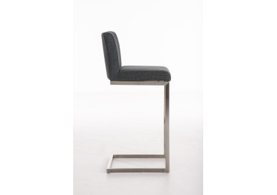 Tabouret de bar Paros tissu gris foncé