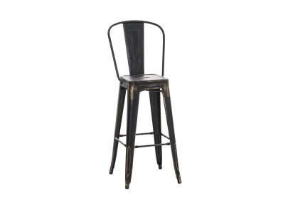 Tabouret de bar Aiden antigo noir-ou