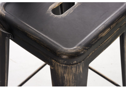 Tabouret de bar Aiden antigo noir-ou