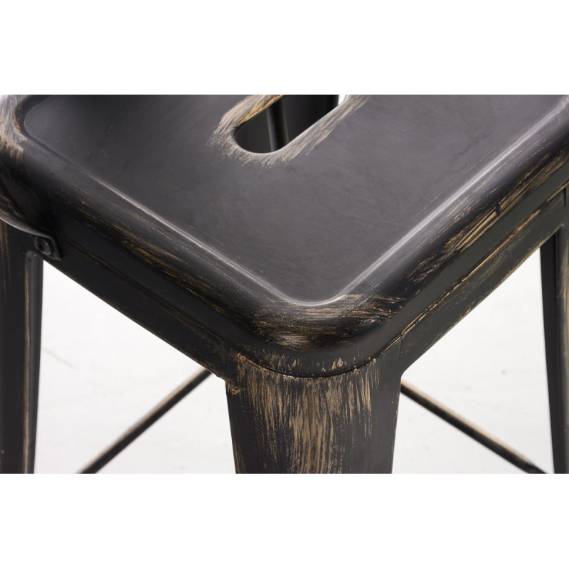 Tabouret de bar Aiden antigo noir-ou