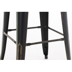 Tabouret de bar Aiden antigo noir-ou