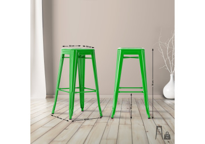 Tabouret de bar Joshua vert