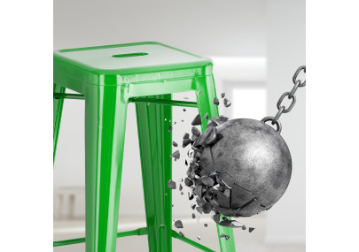 Tabouret de bar Joshua vert